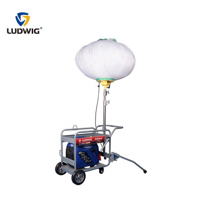 Balloon portable light tower with inverter generator